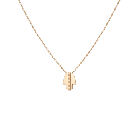 Geometric Hamsa Necklace in Yellow, Rose or White Gold