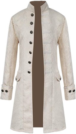 Amazon.com: Tinyones Men's Steampunk Vintage Tailcoat Jacket Gothic Victorian Frock Coat Uniform Halloween Costume (XXXXL, White): Clothing