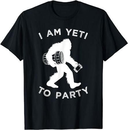Amazon.com: Funny Yeti Shirt, I Am Yeti To Party Mountain Snowman Tee : Clothing, Shoes & Jewelry