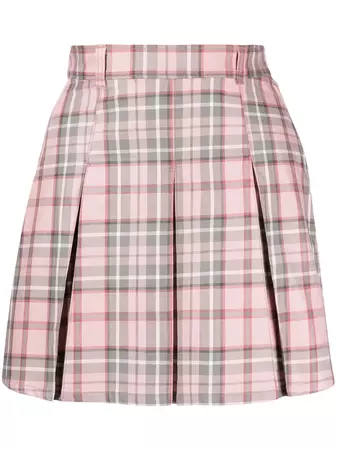 CHOCOOLATE Pleated check-pattern Mini Skirt - Farfetch