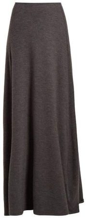 Oda Stretch Cashmere Skirt - Womens - Dark Grey
