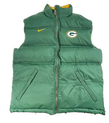 NIKE NFL PRO Line Green Bay Packers Vintage Reversible Puffer Vest Jacket Large - $120.00 | PicClick