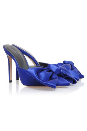 Shoes : 'Beaubelle' Cobalt Blue Oversized Bow Mules