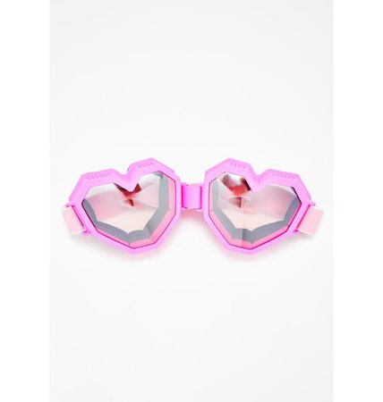ESQAPE Pink Heart Goggles | Dolls Kill