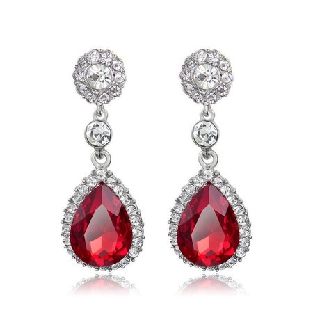 red diamond earrings