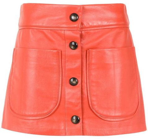 Andrea Bogosian buttoned leather skirt