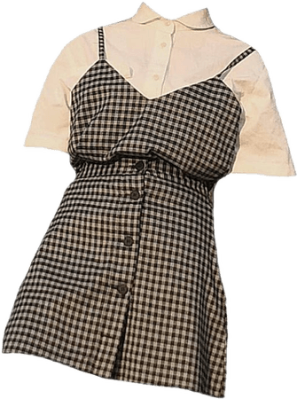 Black checkered dress