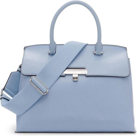 Amazon.com: Calvin Klein Becky Turn Lock Satchel, Celestial Blue : Clothing, Shoes & Jewelry