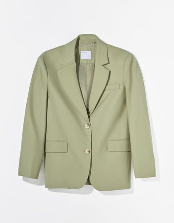 Masculine cut blazer - Jackets and coats - Woman | Bershka