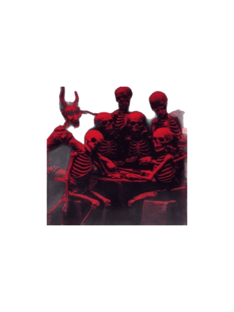 red black skeletons art dark aesthetic death