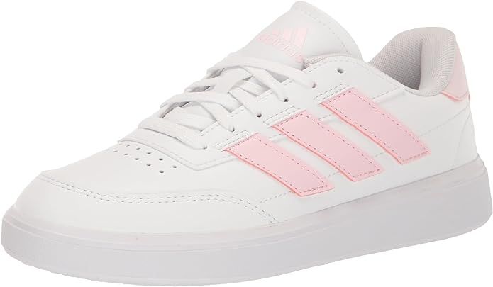 Amazon.com | adidas Women's CourtBlock Sneaker, White/Clear Pink/Almost Pink, 7.5 | Fashion Sneakers