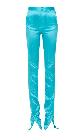 Aqua Blue Stretchy Pants by Mach & Mach | Moda Operandi