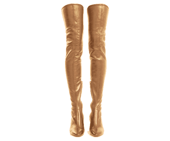 Beige Knee High Leather Boots 1 (Dei5 edit)