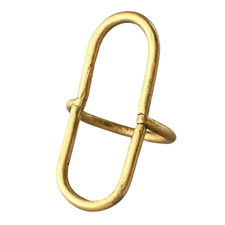 Elegant Gold Finger Ring_ Minimal Statement Adas Ring by Mahnal