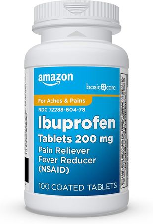 Amazon.com: Amazon Basic Care Ibuprofen Tablets, Fever Reducer and Pain Relief from Body Aches, Headache, Arthritis and More, Brown, 200 Count : Health & Household