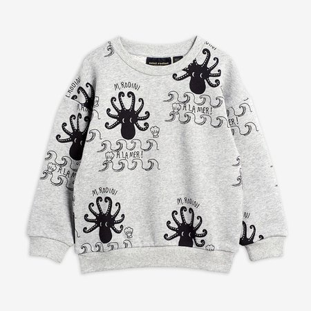 Octopus Kids Sweatshirt Grey melange | Mini Rodini EU