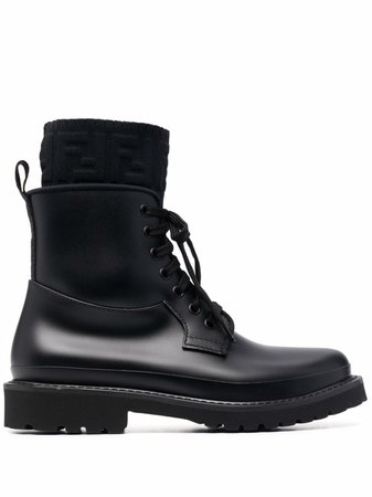 Shop Fendi lace-up biker boots with Express Delivery - FARFETCH