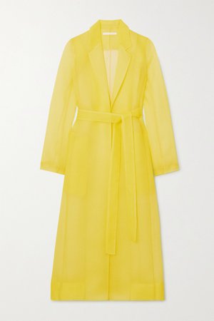 Yellow Crinkled-organza coat | Jason Wu Collection | NET-A-PORTER