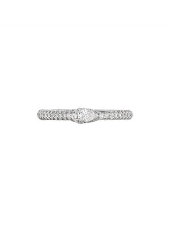 Gucci, 18kt White Gold Ouroboros Diamond Ring