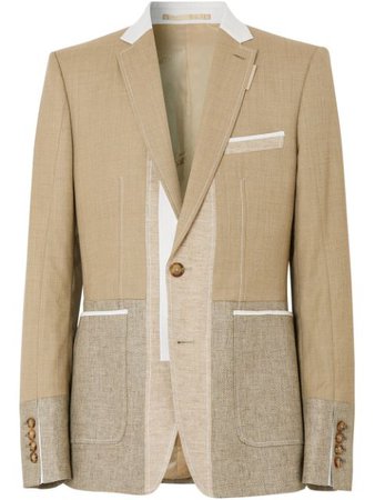 Burberry English Fit Tailored Jacket 4559275 Neutral | Farfetch
