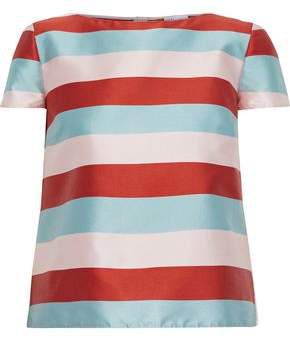 Striped Satin-twill T-shirt