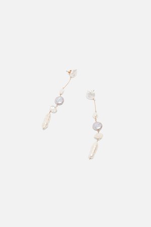 NATURAL PEARL EARRINGS - View All-ACCESSORIES-WOMAN | ZARA Greece
