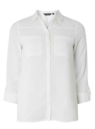 Ivory Textured Stripe Shirt - Blouses & Shirts - Clothing - Dorothy Perkins