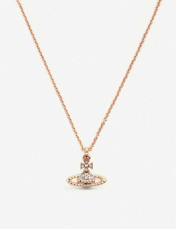 VIVIENNE WESTWOOD JEWELLERY - Mayfair Large Orb rose gold-toned brass necklace | Selfridges.com