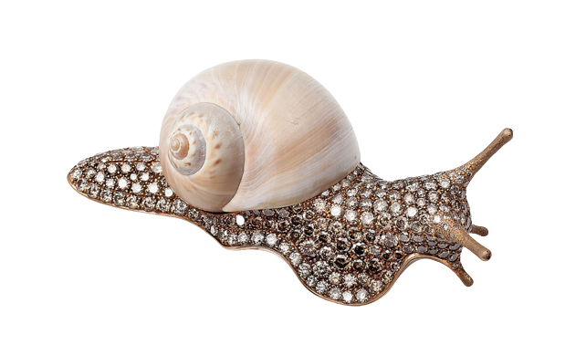 Bejeweled Snail Brooch Handcrafted by Hemmerle