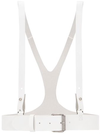 white harness belt