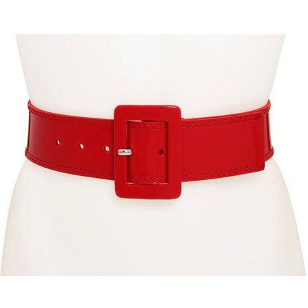 Calvin Klein 2 1/8 Patent Covered Buckle (Red) Women's Belts ($42) ❤ liked on Polyvore featuring accessories, belts, ceinture, reds, red be… | Polyvore | Calvi…