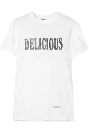 BLOUSE Delicious printed cotton-jersey T-shirt