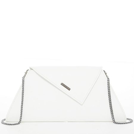 White Leather Clutch Bag Cute Crossbody Evening Purse Unique Handbags