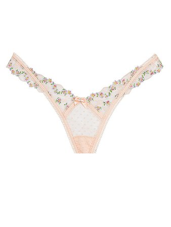 Emma Embroidered Thong Panty - Victoria's Secret
