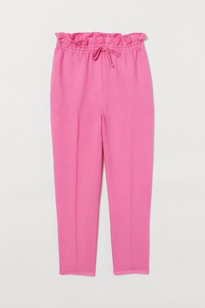Linen-blend Pull-on Pants - Pink - | H&M US