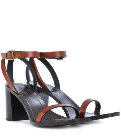 Saint Laurent - Leather sandals | mytheresa.com