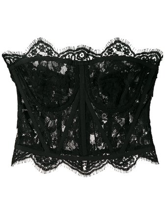Dolce & Gabbana floral lace corset top black F72X4TFLMSC - Farfetch