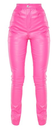 PLT pink vinyl pants