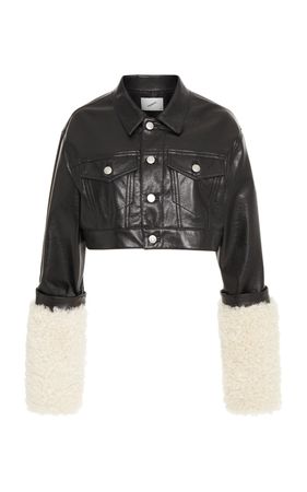 Cropped Hybrid Faux-Leather Jacket By Coperni | Moda Operandi