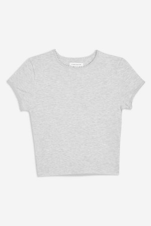 Picot Trim T-Shirt - Clothing- Topshop USA