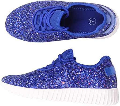 ROXY ROSE Blue Glitter Athletic Shoes