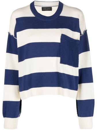 Roberto Collina stripe-pattern Cotton Sweatshirt - Farfetch