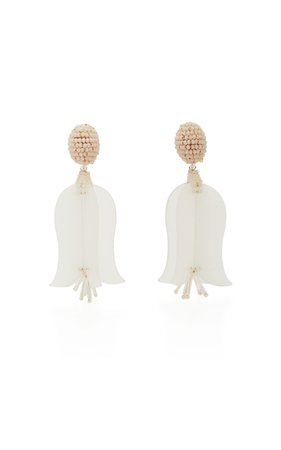Beaded Bellflower Earrings by Oscar de la Renta | Moda Operandi