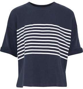 Saneya Oversized Striped Cotton-terry T-shirt