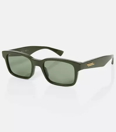 Rectangular Sunglasses in Green - Bottega Veneta | Mytheresa
