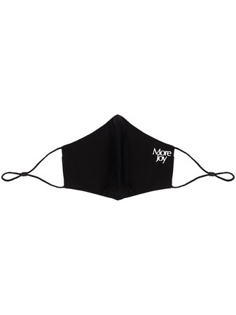 Shop black More Joy logo print face mask with Express Delivery - Farfetch