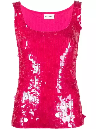 P.A.R.O.S.H. sequin-embellished Tank Top - Farfetch
