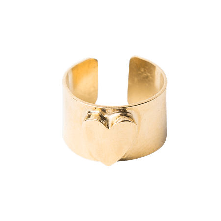 Pena Jewels: Broken Big Filled Heart ring