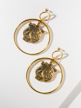 tiger earrings