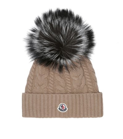Fur-Trimmed Wool-Blend Hat - Moncler | Mytheresa